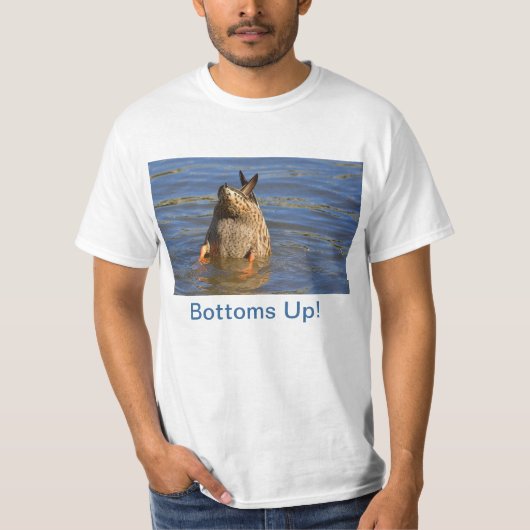 Bottomaten omhoog Duck T Shirt (Voorkant)