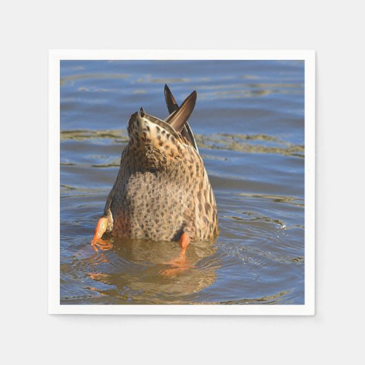 Bottomie in de richting van het diving Duck Paper  Servetten (Voorkant)