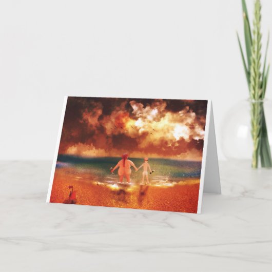 Bottomie omhoog feestdagen kaart (Voorkant)