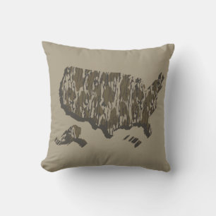Bottomland Camo Amerikaanse kaart gecamoufleerd Kussen