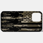 Bottomland Camo Amerikaanse vlag en soldaten Case-Mate iPhone Case (Achterkant (horizontaal))