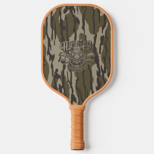 Bottomland Camo Boar Hunting Wild Boar Pickleball Paddle (Voorkant)