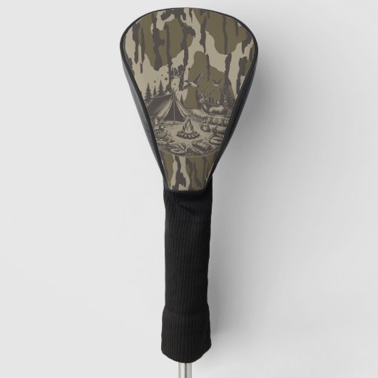 Bottomland Camo Camping Gear Camo Golfheadcover (Voorkant)