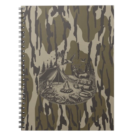 Bottomland Camo Camping Gear Camo Notitieboek (Voorkant)