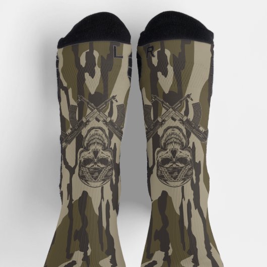 Bottomland Camo  Classic geweer en schedel Sokken (Top)