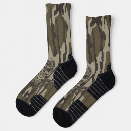 Bottomland Camo Classic geweer en schedel Sokken (Links)