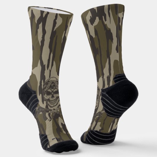 Bottomland Camo  Classic geweer en schedel Sokken (Gebogen)