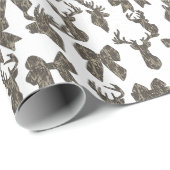 Bottomland Camo Coquette Bow Herten Jacht Vrouwen Cadeaupapier (Rol Hoek)