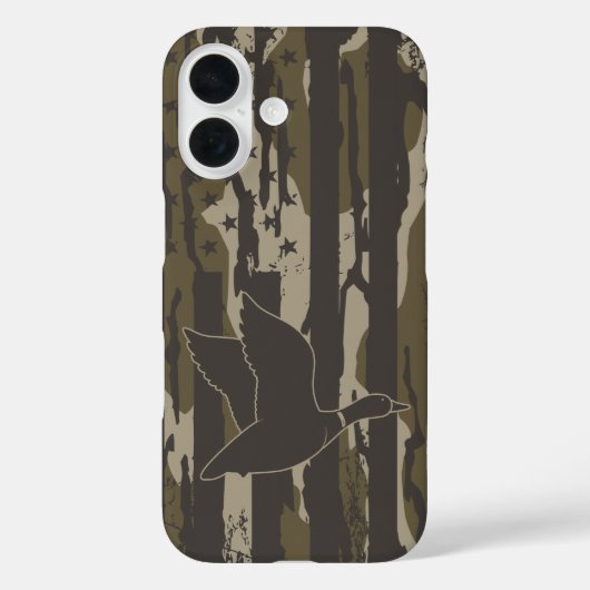 Bottomland Camo Duck Jagen op Amerikaanse vlag Case-Mate iPhone Case (Achterkant)