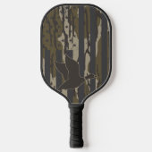 Bottomland Camo Duck Jagen op Amerikaanse vlag Pickleball Paddle (Voorkant)