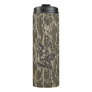 Bottomland Camo Duitse Herder Silhouet Thermosbeker