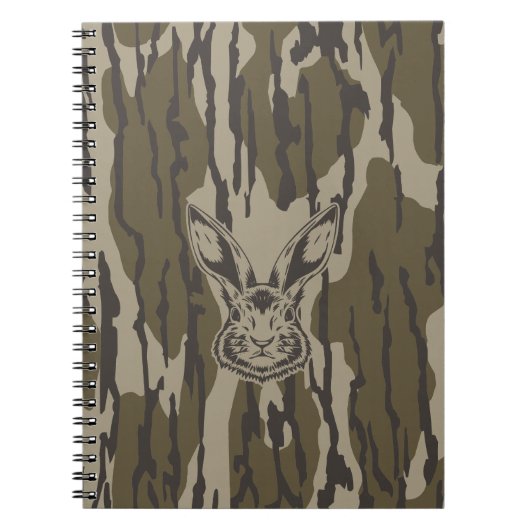 Bottomland Camo Hunting Camo Rabbit Notitieboek (Voorkant)