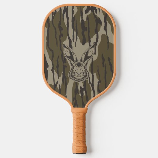Bottomland Camo Jacht Camo Konijn Pickleball Paddle (Voorkant)