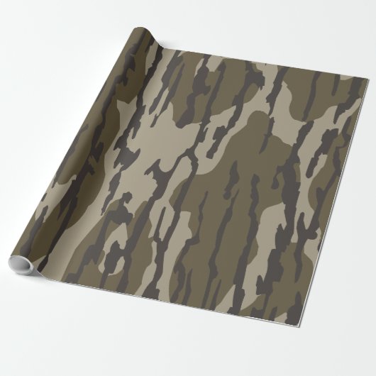 Bottomland Camo Old School Camouflage Cadeaupapier (Uitgerold)