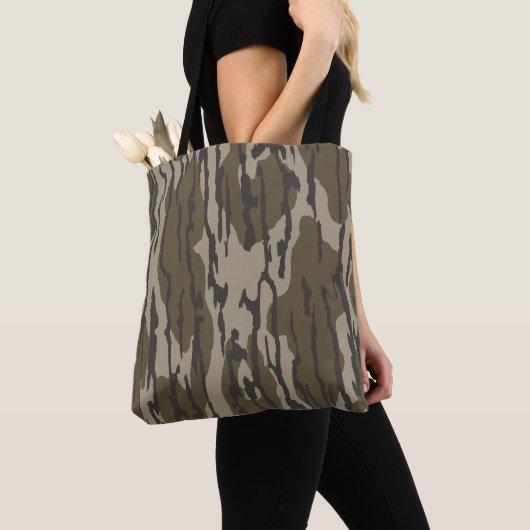 Bottomland Camo Oude School Camouflage Tote Bag (Dichtbij)