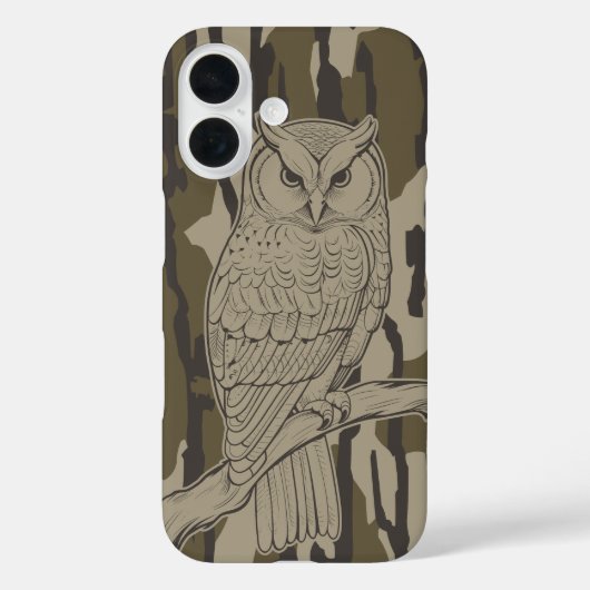 Bottomland Camo Owl op Branch Case-Mate iPhone Case (Achterkant)