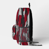 Bottomland Camo rood en wit patroon jongens meisje Bedrukte Rugzak (Rechts)