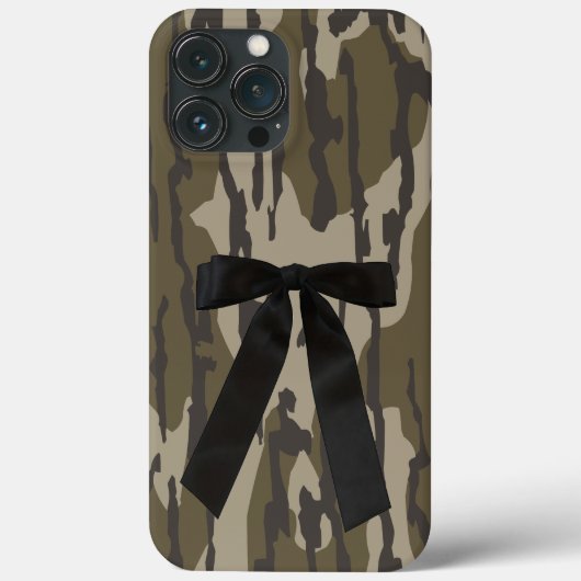 Bottomland Camo Schattige Black Bow Camo Case-Mate iPhone Case (Achterkant)