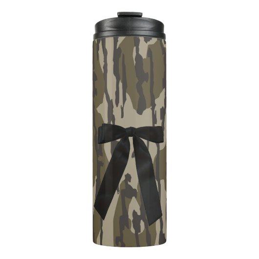 Bottomland Camo Schattige Black Bow Camo Thermosbeker (Voorkant)