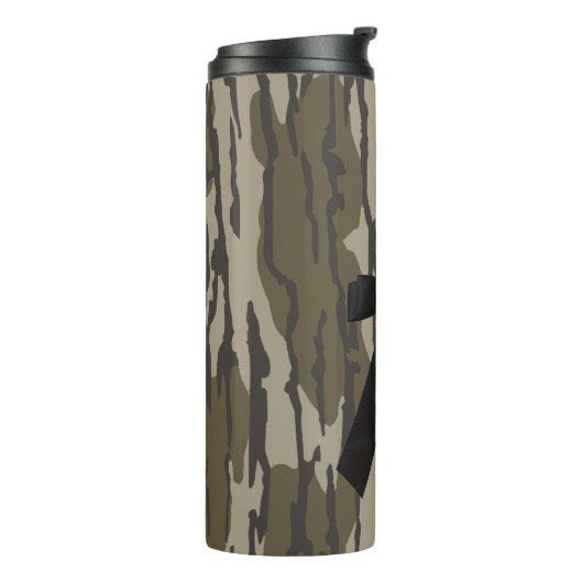 Bottomland Camo Schattige Black Bow Camo Thermosbeker (Gedraaid links)