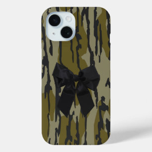 Bottomland Camo Schattige Bow Ribbon voor Vrouwen  iPhone 15 Case