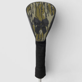 Bottomland Camo Schattige Bow Ribbon voor Vrouwen Golfheadcover