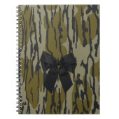 Bottomland Camo Schattige Bow Ribbon voor Vrouwen  Notitieboek (Voorkant)