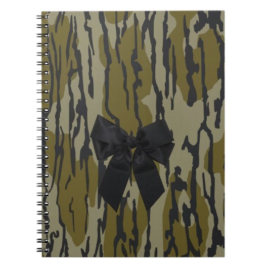 Bottomland Camo Schattige Bow Ribbon voor Vrouwen  Notitieboek (Voorkant)