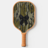 Bottomland Camo Schattige Bow Ribbon voor Vrouwen  Pickleball Paddle (Achterkant)