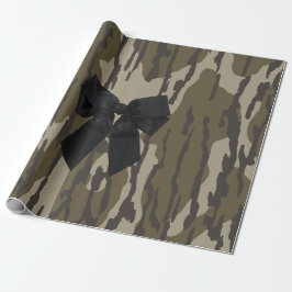 Bottomland Camo Schattigee strik lint voor vrouwen Cadeaupapier