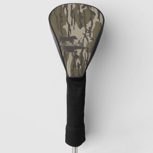 Bottomland Camo Skin Hond en Eenden Golfheadcover (Voorkant)