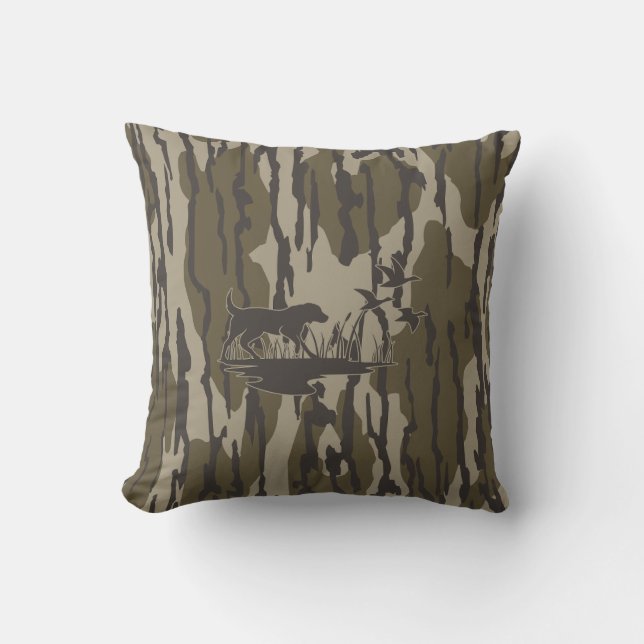 Bottomland Camo Skin Hond en Eenden Kussen (Voorkant)