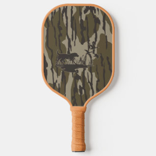 Bottomland Camo Skin Hond en Eenden Pickleball Paddle
