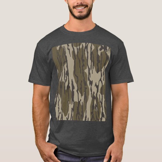 Bottomland camo voor mannen jacht kleding t-shirt (Voorkant)