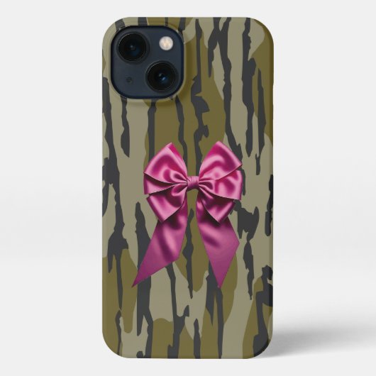 Bottomland Camo Vrouwen Schattigee roze strik lint iPhone Hoesje (Achterkant)