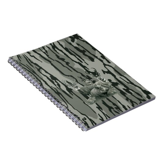 Bottomland Camo Whitetail Deer Mule Deer Pronghorn Notitieboek (Rechterzijde)