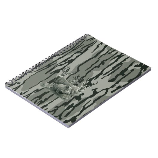 Bottomland Camo Whitetail Deer Mule Deer Pronghorn Notitieboek (Linkerzijde)