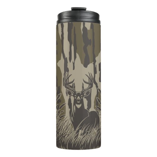 Bottomland camo whitetail hert buck jacht camo thermosbeker (Voorkant)