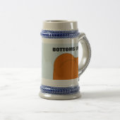 BOTTOMS UP BARE MAAR FUNNY BEER STEIN BIERPUL (Voorkant rechts)