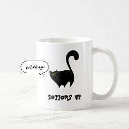 Bottoms Up Black Cat Schattige Funny Kat Cartoon Koffiemok