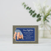 Bottoms Up Boy Luier Raffle Ticket Informatiekaartje (Staand voorkant)