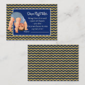 Bottoms Up Boy Luier Raffle Ticket Informatiekaartje (Voorkant / Achterkant)