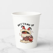 Bottoms up Cute and Funny Festive Papieren Bekers (Voorkant)