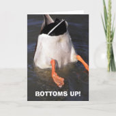 Bottoms Up Dunking Duck Grappige Verjaardag Kaart (Voorkant)