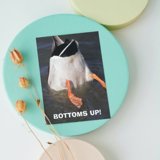 Bottoms Up Dunking Duck Grappige Verjaardag Kaart