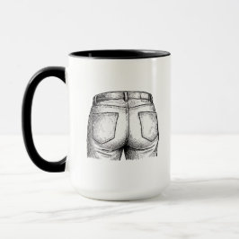 Bottoms Up! Funny White Elephant Gift Christmas Mok