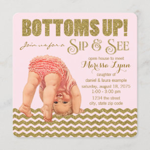 Bottoms Up Meisjes Sip en See Kaart