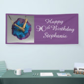 Bottoms UP Paars and Grey 90th Birthday Party Spandoek (Beurs)