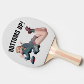 BOTTOMS UP RETROGIRL PONG PADDLE TAFELTENNISBATJE (Zijkant)