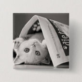 Botton Cat Vierkante Button 5,1 Cm (Voorkant)